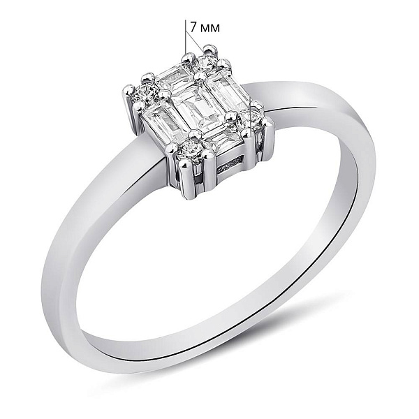 Серебряное кольцо с фианитами (арт. 7501/8160) – изображение 2