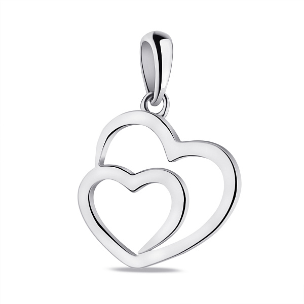 Серебряный подвес Сердечки (арт. 7503/4028) – изображение 1