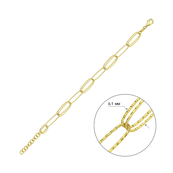 Браслет из желтого золота Francelli (арт. 326297ж) – изображение 4