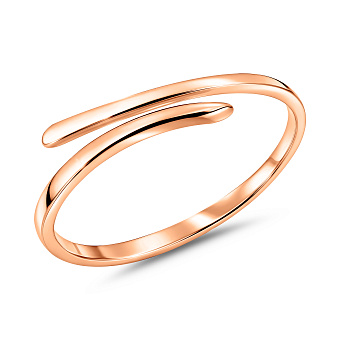 Фото Незамкнутое кольцо из красного золота (арт. 140950)
