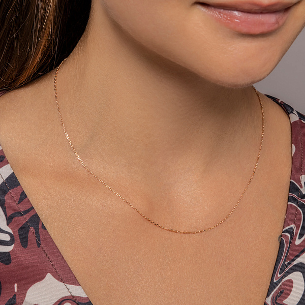 Ланцюжок з червоного золота Якірного плетіння (арт. ц306202) – зображення 6