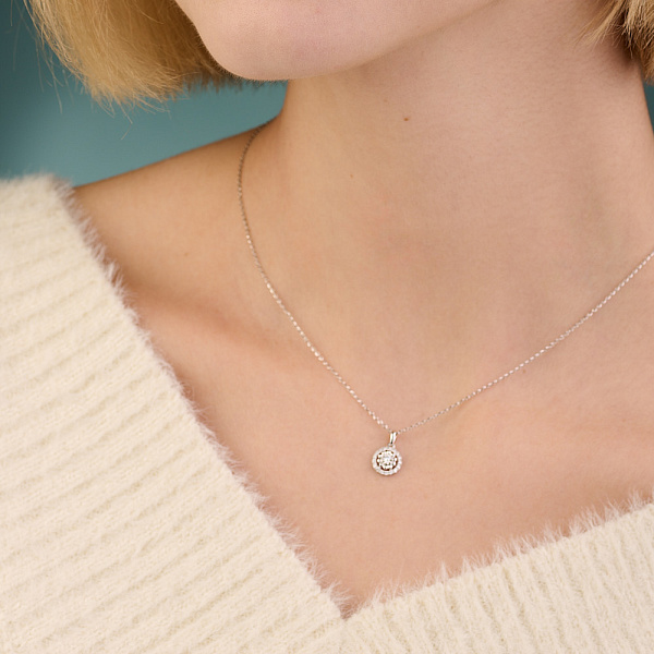 Золоте кольє з діамантами (арт. Ц341123010б) – зображення 3