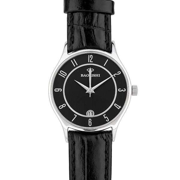 Серебряные часы с кварцевым механизмом (арт. 7526/335чч) – изображение 3