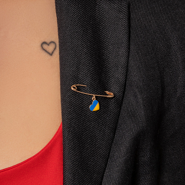 Булавка из золота с патриотической подвеской (арт. 360128есж) – изображение 6