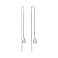 Серебряные серьги-протяжки с фианитом (арт. 7502/10529) – изображение 1