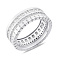 Серебряное широкое кольцо с фианитами (арт. 7501/8684) – изображение 1