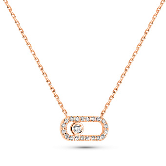 Золотое колье с бриллиантами (арт. Ц011476010)