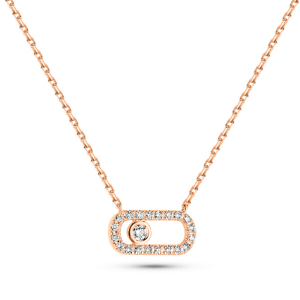 Золоте кольє з діамантами (арт. Ц011476010) – зображення 1