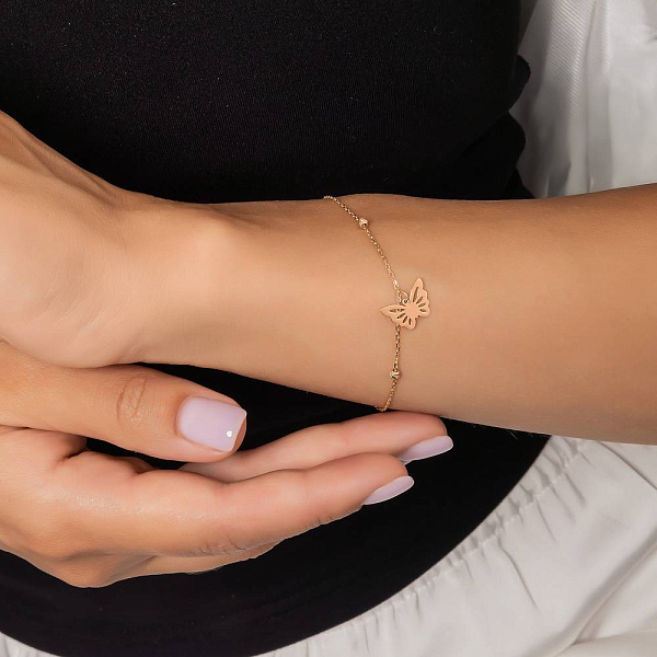 Золотой браслет Бабочка (арт. 326910) – изображение 2