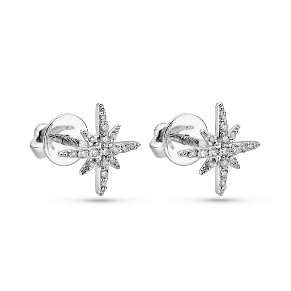 Серьги из белого золота с бриллиантами (арт. Т011215010б) – изображение 1