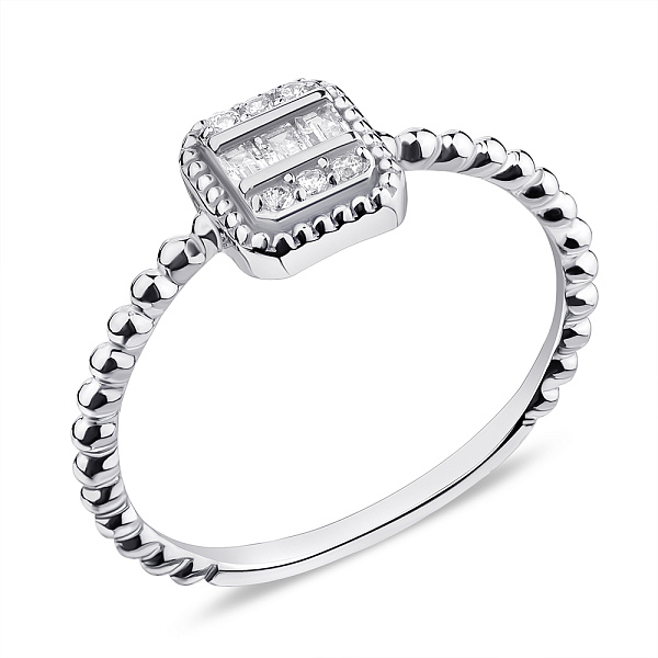 Серебряное кольцо с фианитами (арт. 7501/6225) – изображение 1