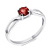 Серебряное кольцо с гранатом (арт. 7501/390Гкп) – изображение 1