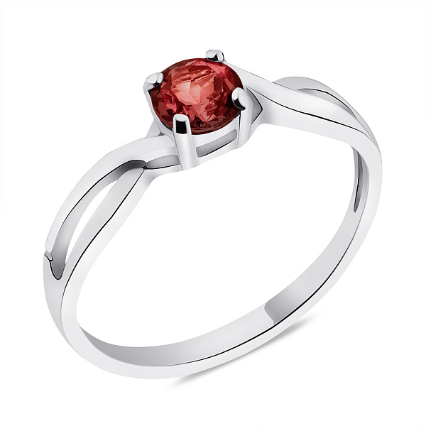 Срібна каблучка з гранатом (арт. 7501/390Гкп) – зображення 1