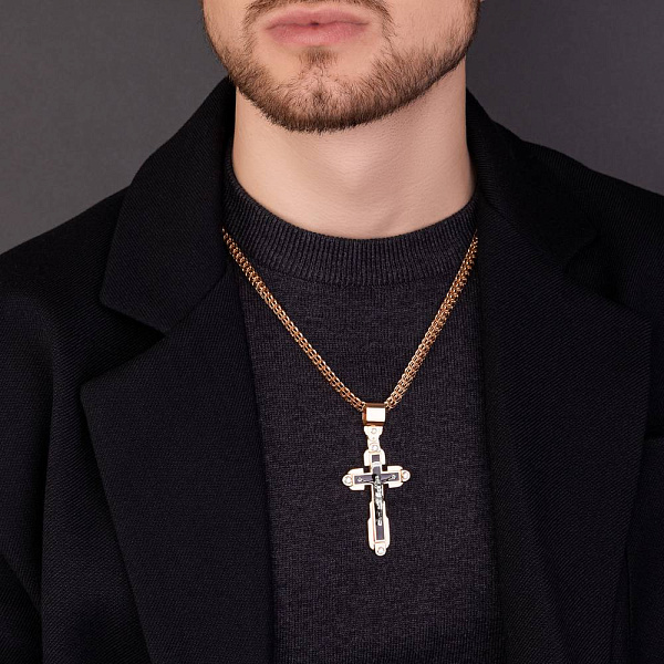 Золотой крестик с распятием (арт. 720048Д) – изображение 3