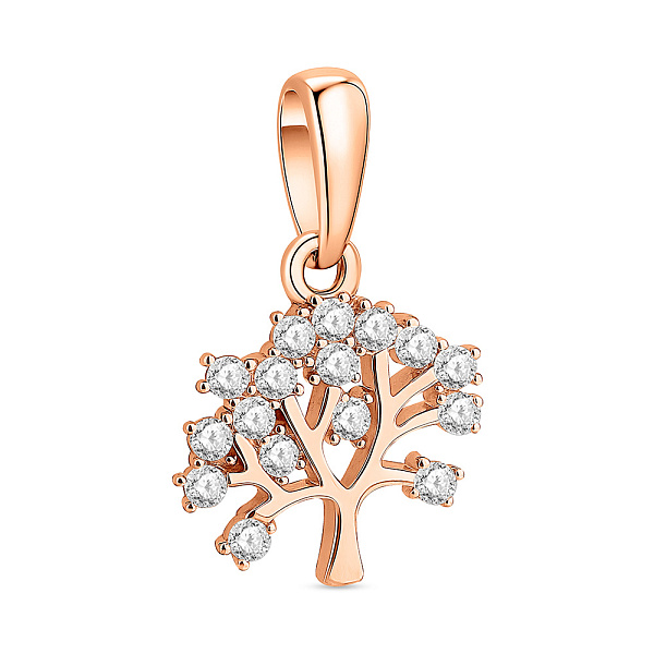 Золотой кулон Дерево жизни с фианитами (арт. 440694) – изображение 1