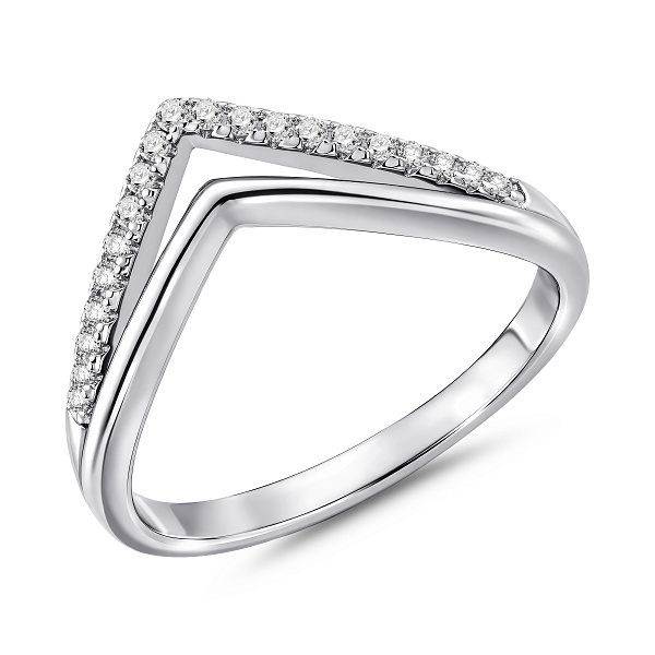 Двойное серебряное кольцо с фианитами (арт. 7501/8574) – изображение 1