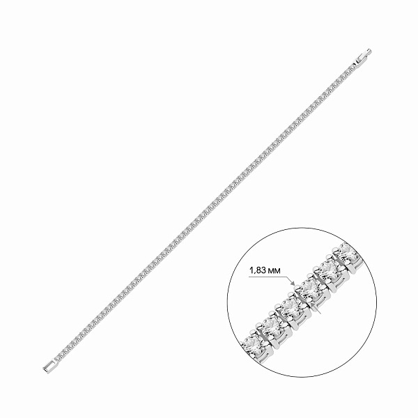 Браслет из белого золота с бриллиантами (арт. Б011207100б) – изображение 3