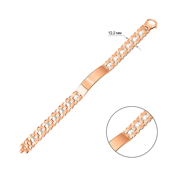 Браслет з червоного і білого золота (арт. 3261200кб) – зображення 3