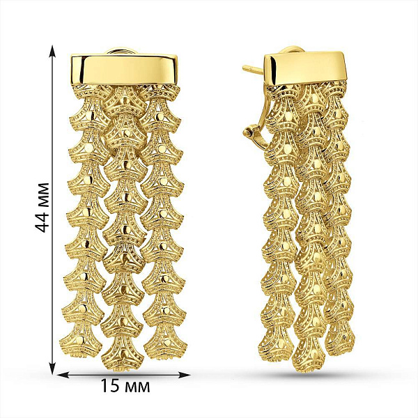 Золоті сережки Francelli (арт. е1091885ж) – зображення 4