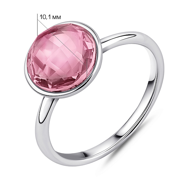 Серебряное кольцо с фианитом (арт. 7501/2186397цр) – изображение 2