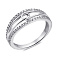 Серебряное кольцо с дорожкой из фианитов (арт. 7501/6820) – изображение 1