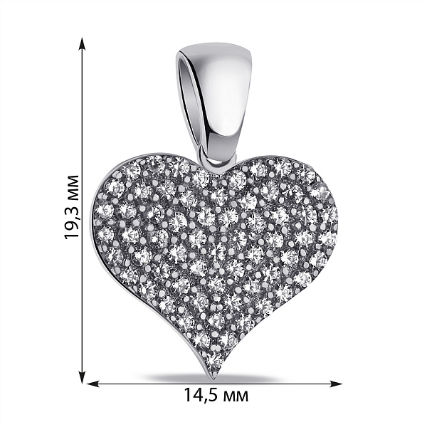 Кулон из серебра Сердце (арт. 7503/4208) – изображение 2