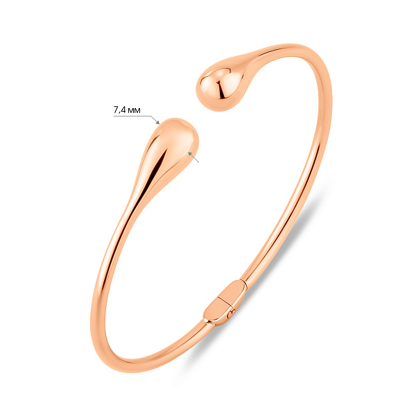 Жорсткий золотий браслет (арт. 340124) – зображення 2