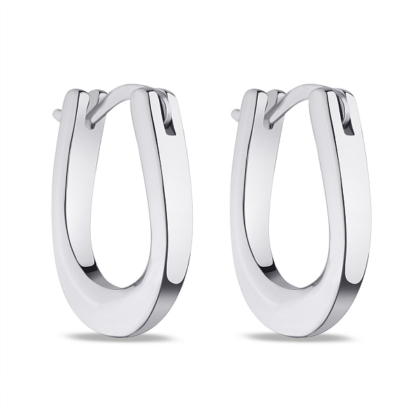 Серьги серебряные без камней (арт. 7502/4408/15) – изображение 1