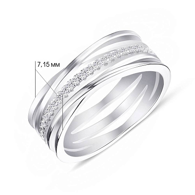 Серебряное кольцо с фианитами (арт. 7501/4473)