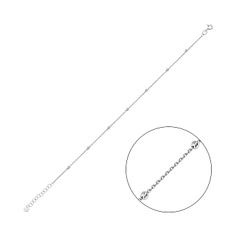 Фото Браслет на ногу из белого золота (арт. 340064бн)