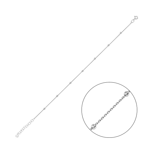 Браслет на ногу из белого золота (арт. 340064бн) – изображение 1