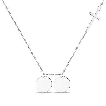 Серебряное колье «Монеты» (арт. 7507/1090)