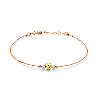 Фото Золотий браслет Orbit з алмазною насічкою (арт. 324941кбж)