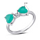 Серебряное кольцо с фианитами (арт. 7501/8349аз) – изображение 2