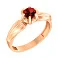 Каблучка з червоного золота з гранатом (арт. 142400Пк) – зображення 1