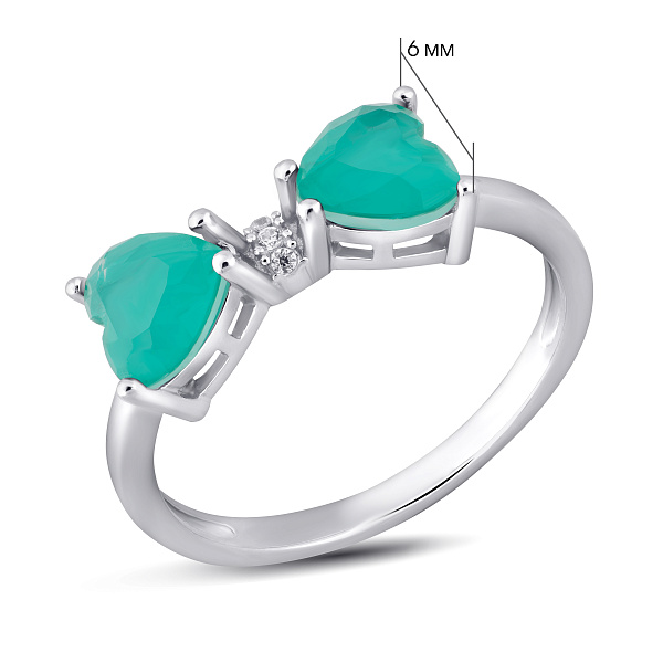Серебряное кольцо с фианитами (арт. 7501/8349аз) – изображение 2