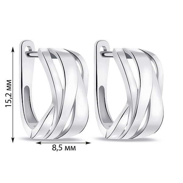 Серебряные серьги (арт. 7502/9203) – изображение 2
