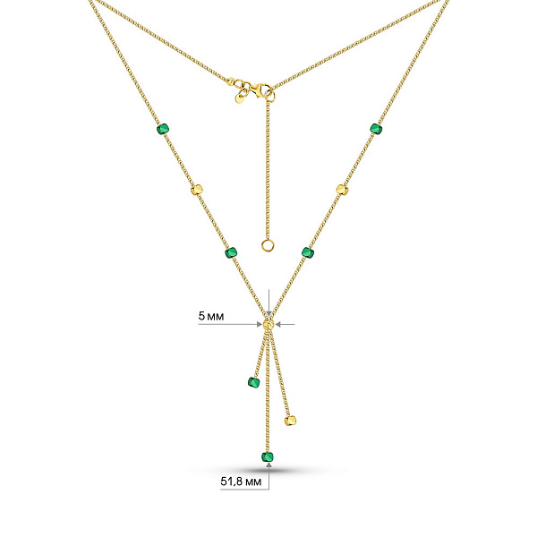 Золотое колье Francelli (арт. 352668жз) – изображение 6