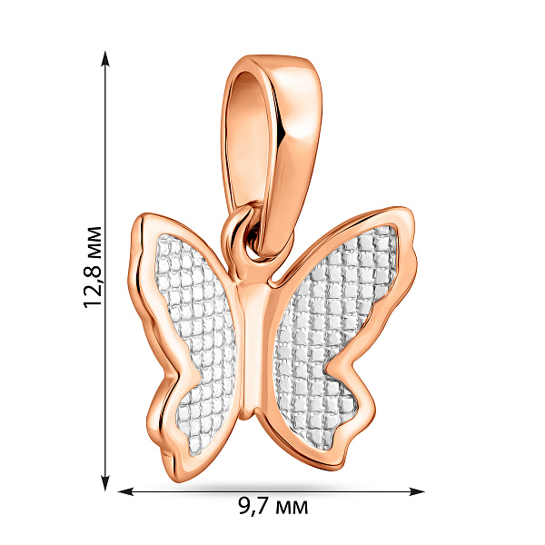 Золотая подвеска Бабочка (арт. 440412) – изображение 3