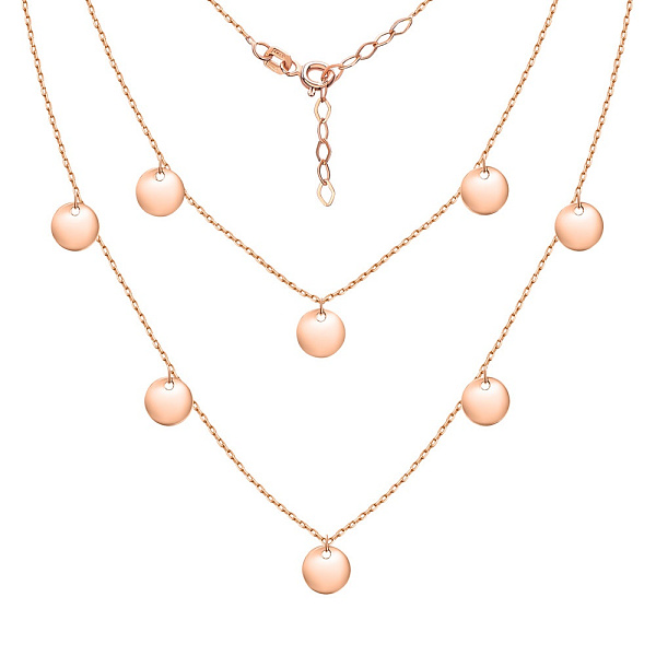 Многослойное колье «Монеты» из красного золота (арт. 351958/5) – изображение 2