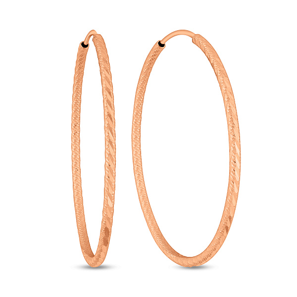 Серьги-кольца из красного золота (арт. 122041/40) – изображение 1