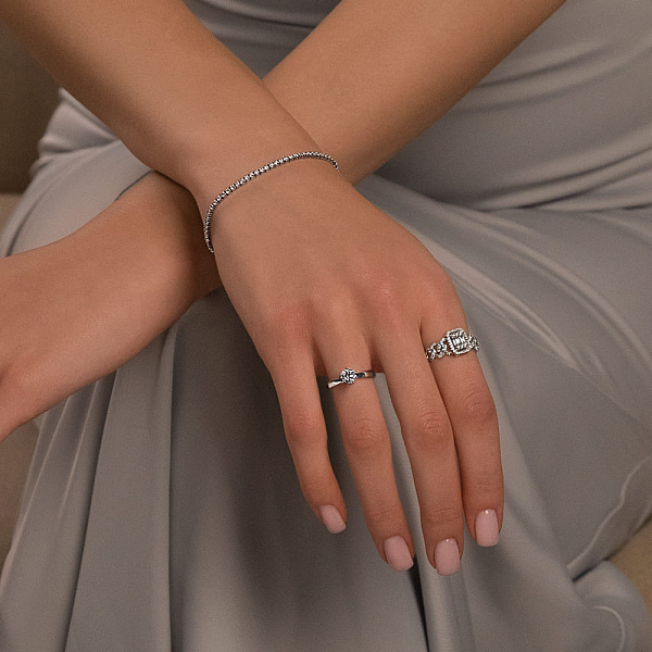 Каблучка з білого золота з діамантом (арт. К01116106046б) – зображення 4