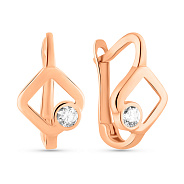 Фото Серьги из красного золота с фианитами (арт. 1091299)