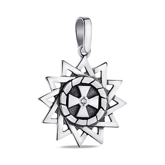 Серебряный кулон с фианитом (арт. 7903/3115-ч)