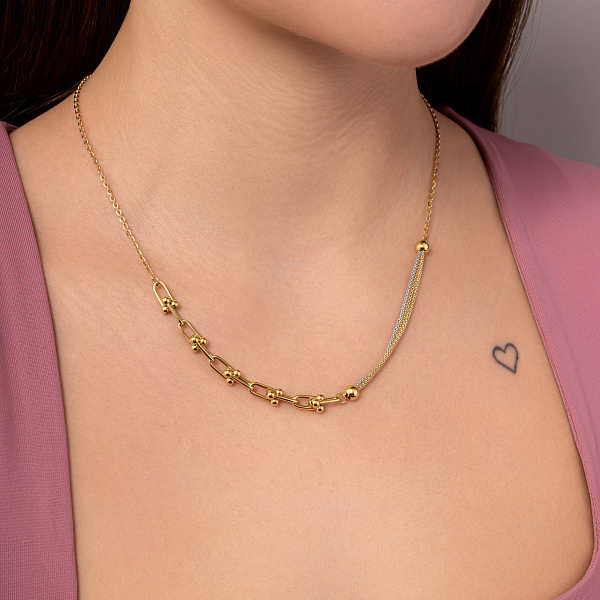 Колье из желтого и белого золота (арт. 352894жб) – изображение 3