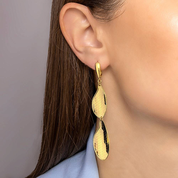 Серьги из желтого золота Francelli (арт. 1101136ж) – изображение 2