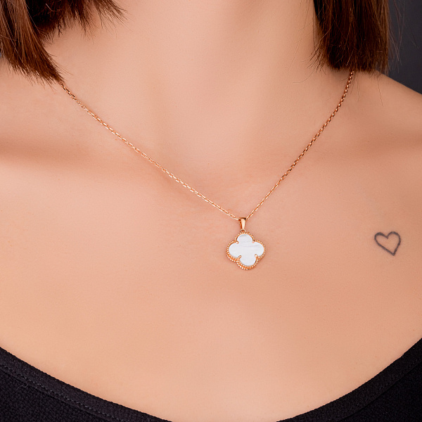 Золотой кулон с перламутром (арт. 422914/15п) – изображение 4