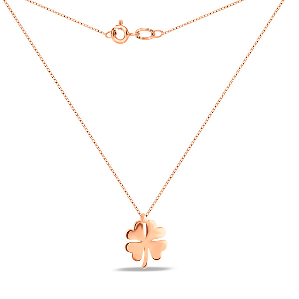 Золоте кольє Конюшина без каміння (арт. 352312/10) – зображення 2