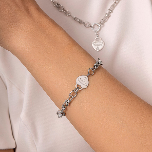 Браслет из белого золота с дорожкой из фианитов (арт. 3261434бП1) – изображение 2