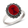 Серебряное кольцо с корундом и марказитами (арт. 7401/3762мркКр) – изображение 1